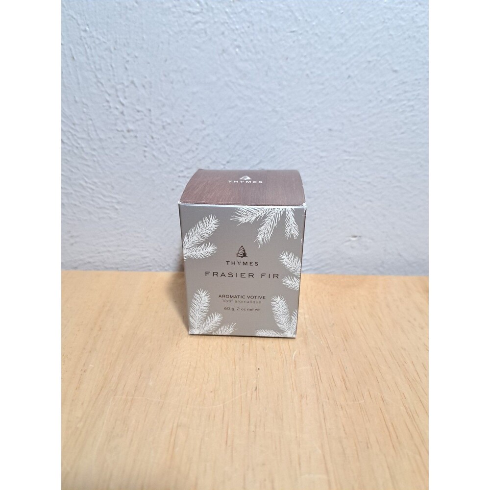 NEW Thymes Frasier Fir Candle Pine Needle Design Holiday Scented 2oz. Candle